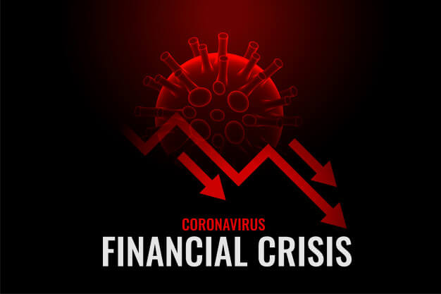 financial crisis due coronavirus background design 1017 24618